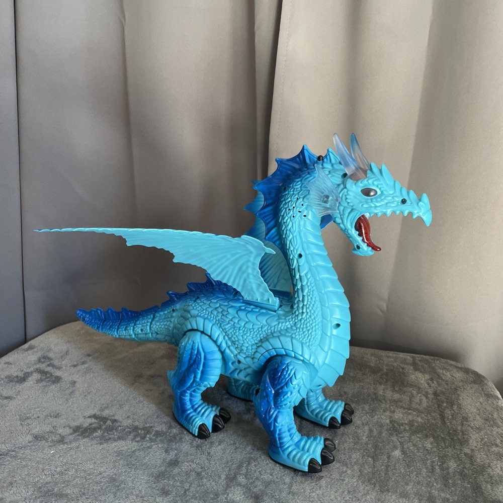 The Discovery Kids RC Smoke Breathing Walking Blue  Dragon - NO REMOTE Control